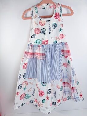 Girl’s 4T Blueberi Boulevard Seashell Patchwork Sundress 🦀🌊